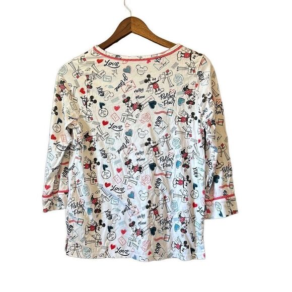Disney Parks Mickey and Minnie Mouse All Over Print Top Size M - Picture 4 of 4